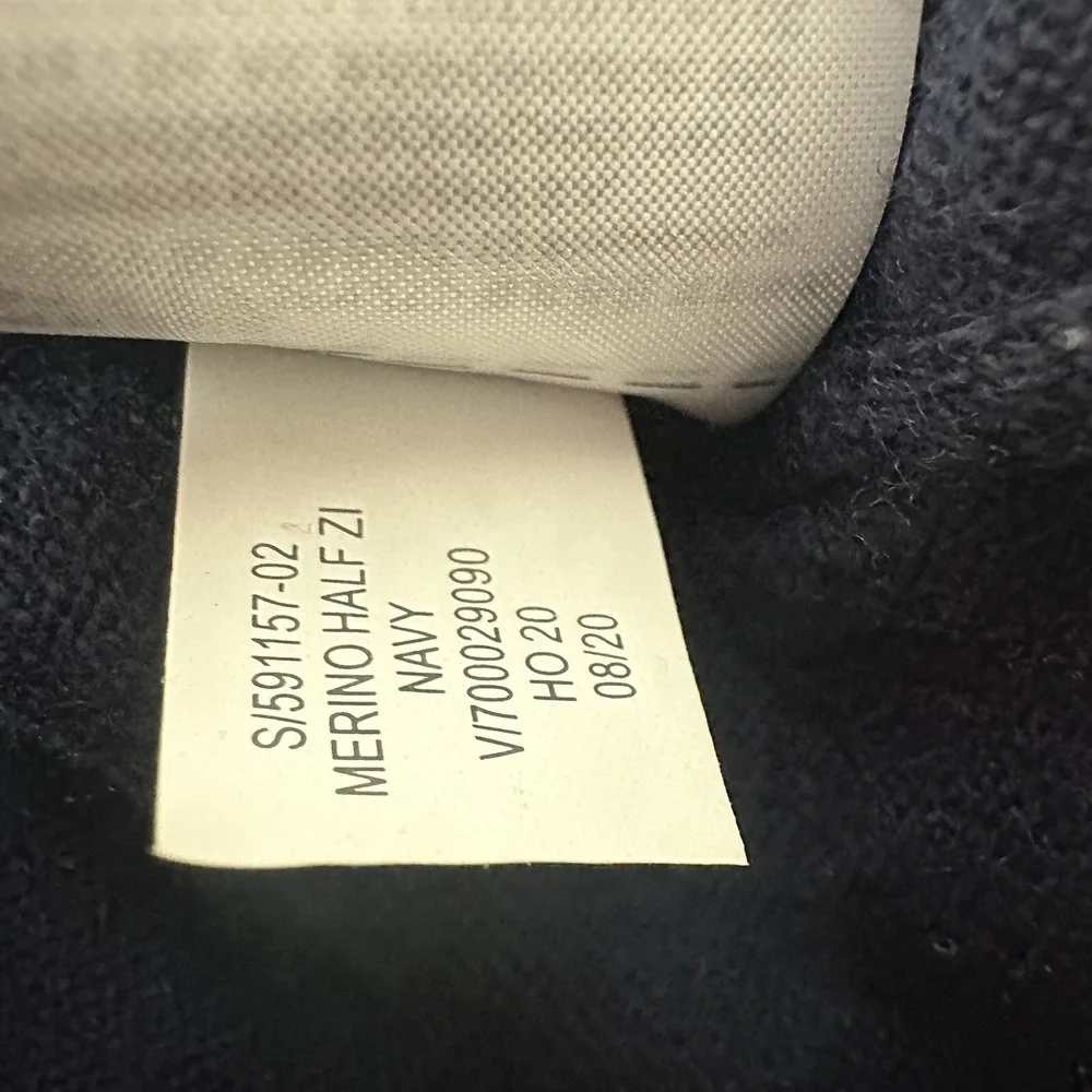 Banana Republic Sweater Mens‎ XL Blue Merino Wool Pull Over 1/2 Zip Navy